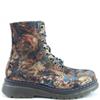 HEAVENLY FEET WOMENS ZIP LACE ANKLE BOOT - BARK VELOUR